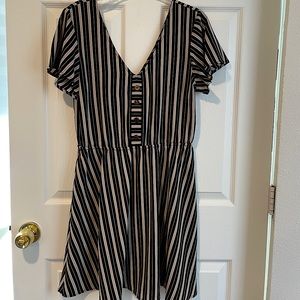 Striped mid dress